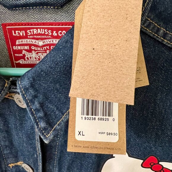 🎀 Levi’s x Hello Kitty Trucker Jacket (2018 Collab) – Size XL – NWT - Picture 5 of 6
